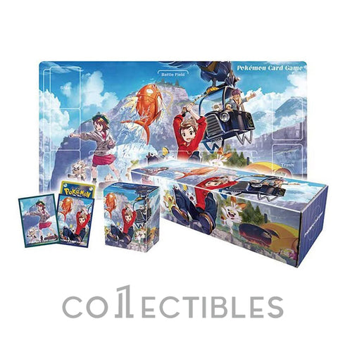 Pokemon Japanese Card Game Sword & Shield Rubber Play Mat Set: Masaru & Yuri (Victor & Gloria)